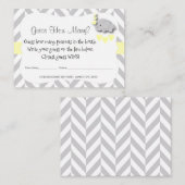 Raad eens hoeveel - gele olifant informatiekaartje (Voorkant / Achterkant)