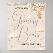 Raad eens hoeveel gummy Beren Baby shower game Poster (Voorkant)