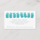 Raad eens hoeveel gummy Beren blauw Baby shower sp Informatiekaartje (Voorkant)