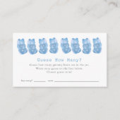 Raad eens hoeveel gummy Beren blauw Baby shower sp Informatiekaartje (Voorkant)