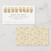 Raad eens hoeveel Gummy Beren Gold Baby shower spe Informatiekaartje (Voorkant / Achterkant)