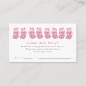 Raad eens hoeveel gummy Beren roze Baby shower spe Informatiekaartje (Voorkant)