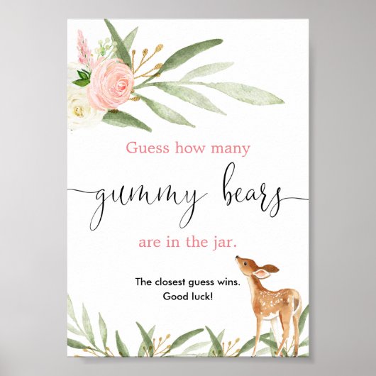 Raad eens hoeveel gummy beren roze gouden herten s poster (Voorkant)