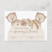 Raad eens hoeveel Gummy Beren Twins Game Ticket Informatiekaartje (Voorkant)