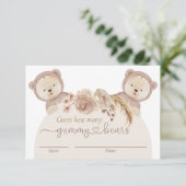 Raad eens hoeveel Gummy Beren Twins Game Ticket Informatiekaartje (Staand voorkant)