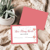 Raad eens hoeveel harten er in het Vrijgezellenfee Informatiekaartje