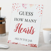 Raad eens hoeveel harten valentijn Vrijgezellenfee Reclamebord Met Voetstuk (Insitu)