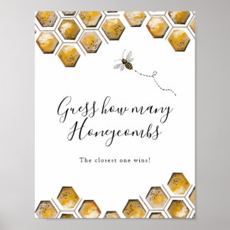 Raad eens hoeveel Honeycombi Shower Game Poster