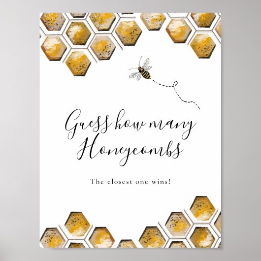 Raad eens hoeveel Honeycombi Shower Game Poster (Voorkant)