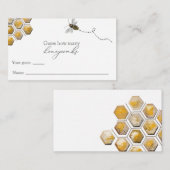 Raad eens hoeveel honingraten bijen Baby shower sp Informatiekaartje (Voorkant / Achterkant)