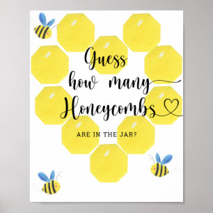 Raad eens hoeveel honingraten er in de pot zitten poster