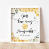 Raad eens hoeveel honingraten er in de pot zitten poster