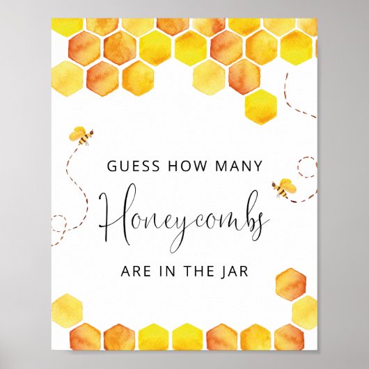 Raad eens hoeveel honingraten er zijn in het poste poster (Voorkant)