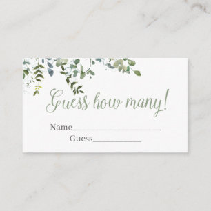 Raad eens hoeveel informatiekaartje