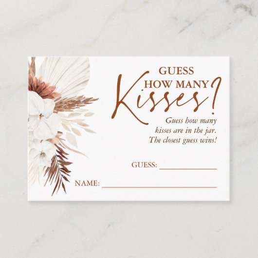 Raad eens hoeveel Kaarten Kisses spelen - Terracot (Voorkant)