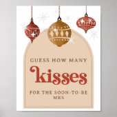 Raad eens hoeveel Kisse Retro Bauble Christmas Bri Poster (Voorkant)