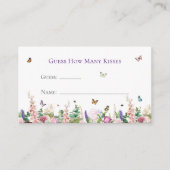 Raad eens hoeveel kisses bloemenvlinder spel informatiekaartje (Voorkant)
