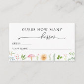 Raad eens hoeveel Kisses Bridal Tea Enclosure Card Informatiekaartje (Voorkant)