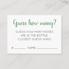 Raad eens hoeveel kisses citroen Vrijgezellenfeest Visitekaartje