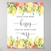 Raad eens hoeveel kisses citroenen bloemendouche s poster (Voorkant)