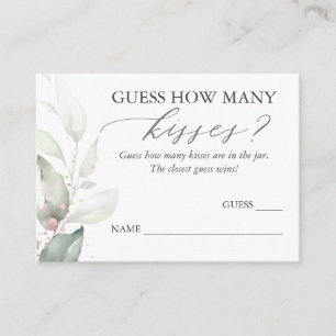 Raad eens hoeveel Kisses Greenery Game Cards Informatiekaartje