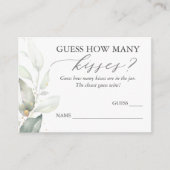 Raad eens hoeveel Kisses Greenery Game Cards Informatiekaartje (Voorkant)