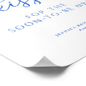 Raad eens hoeveel kisses koningsblauw douche spel poster (Hoek)