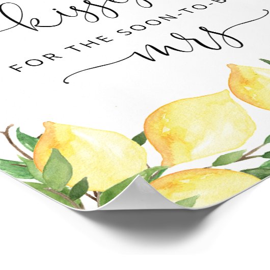 Raad eens hoeveel Kisses Lemons Shower Game Sign Poster (Hoek)