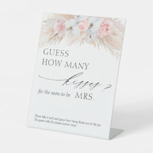 Raad eens hoeveel Kisses Pampas Grass Game Pedesta Reclamebord Met Voetstuk