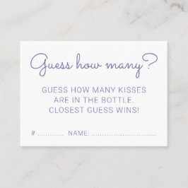 Raad eens hoeveel kisses regenboog Baby shower spe Visitekaartje