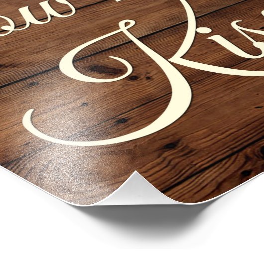 Raad eens hoeveel Kisses Rustic Baby shower gebare Foto Afdruk (Hoek)