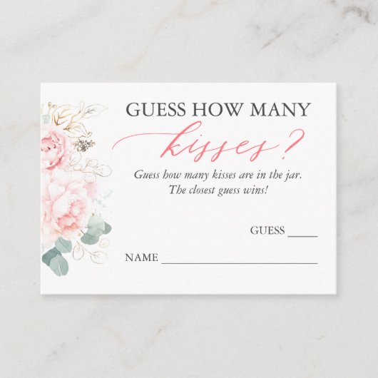 Raad eens hoeveel Kisses spelkaarten Informatiekaartje (Voorkant)