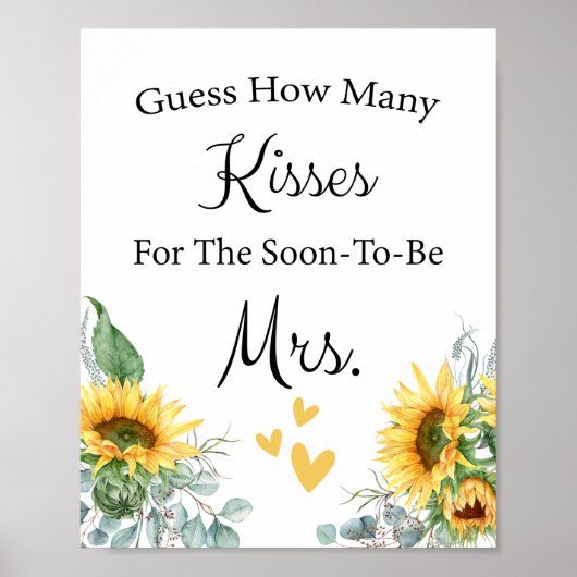 Raad eens hoeveel Kisses Vrijgezellenfeest Game Poster (Voorkant)