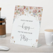 Raad eens hoeveel kisses Vrijgezellenfeest Pedesta Reclamebord Met Voetstuk (Insitu)