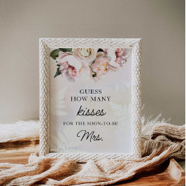 Raad eens hoeveel Kisses Vrijgezellenfeest Poster 