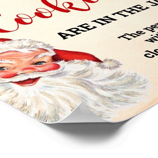 Raad eens hoeveel koekjes Santa Christmas Game Sig Poster (Hoek)