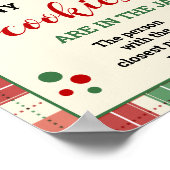 Raad eens hoeveel koekjes spel kerstspel bord poster (Hoek)