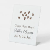 Raad eens hoeveel koffiebonen Baby shower spel Reclamebord Met Voetstuk (Voorkant)