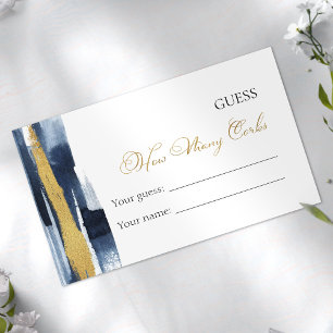 Raad eens hoeveel kurken   Abstract blauw Vrijgeze Informatiekaartje