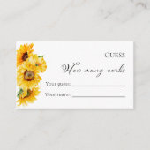 Raad eens hoeveel kurken | Sunflowe Herfst Vrijgez Informatiekaartje (Voorkant)