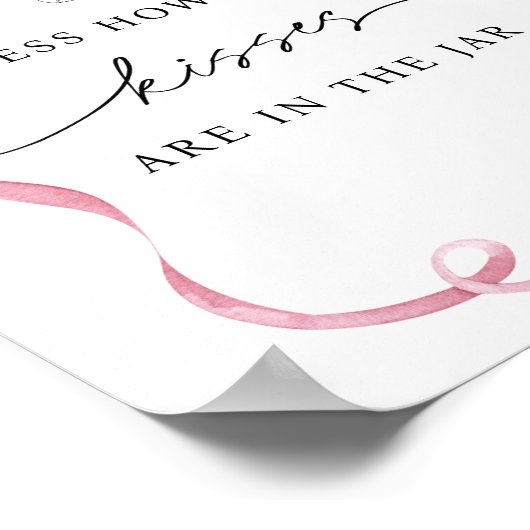 Raad eens hoeveel kusjes er in de roze pot zitten poster (Hoek)