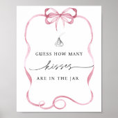 Raad eens hoeveel kusjes er in de roze pot zitten poster (Voorkant)