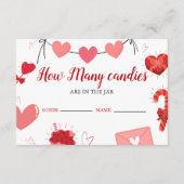 Raad eens hoeveel kusjes er in het Vrijgezellenfee Informatiekaartje (Voorkant)