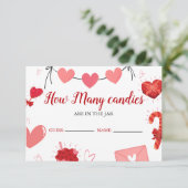 Raad eens hoeveel kusjes er in het Vrijgezellenfee Informatiekaartje (Staand voorkant)