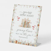 Raad eens hoeveel kusjes er nieuw Vrijgezellenfees Reclamebord Met Voetstuk (Voorkant)