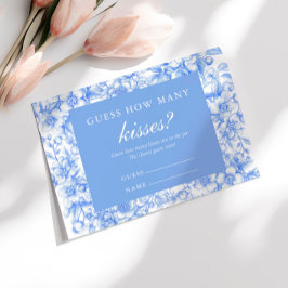 Raad eens hoeveel kusjes iets blauws spelen informatiekaartje