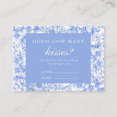 Raad eens hoeveel kusjes iets blauws spelen informatiekaartje (Voorkant)