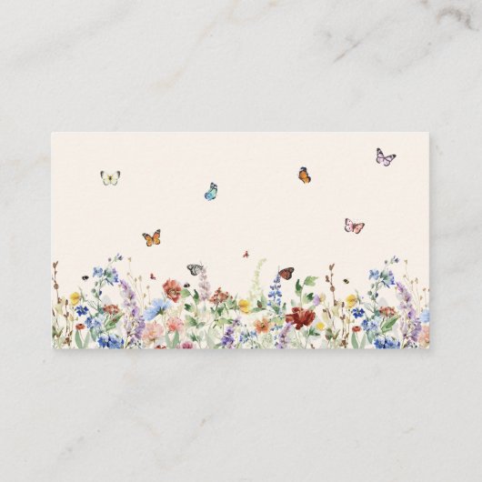 Raad eens hoeveel kussen | Boheemse wilde bloemen Informatiekaartje (Achterkant)