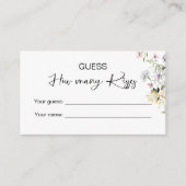 Raad eens hoeveel kussen bruids spel informatiekaartje (Voorkant)