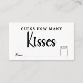 Raad eens hoeveel kussen bruiloft Vrijgezellenfees Informatiekaartje (Voorkant)